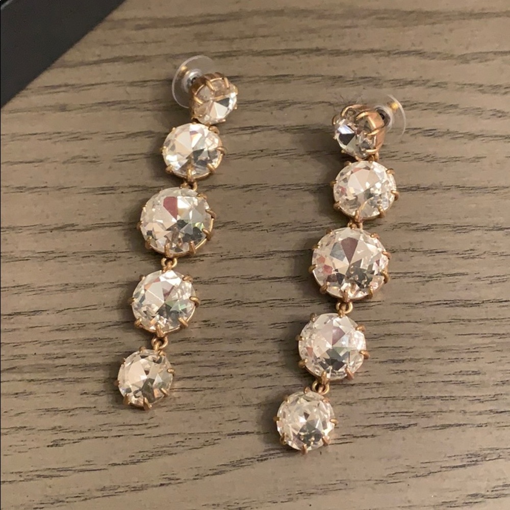 J Crew long dangle earrings